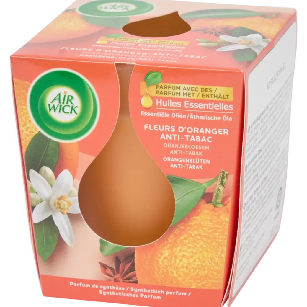 Air Wick Essential Oils geurkaars Anti-tabak Oranje | Action NL