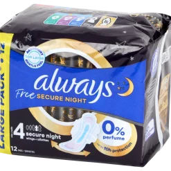 Always Free Secure Night maandverband 12 Stuks | Action NL