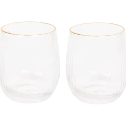 Drinkglazen met gouden rand 2 Stuks | Action NL