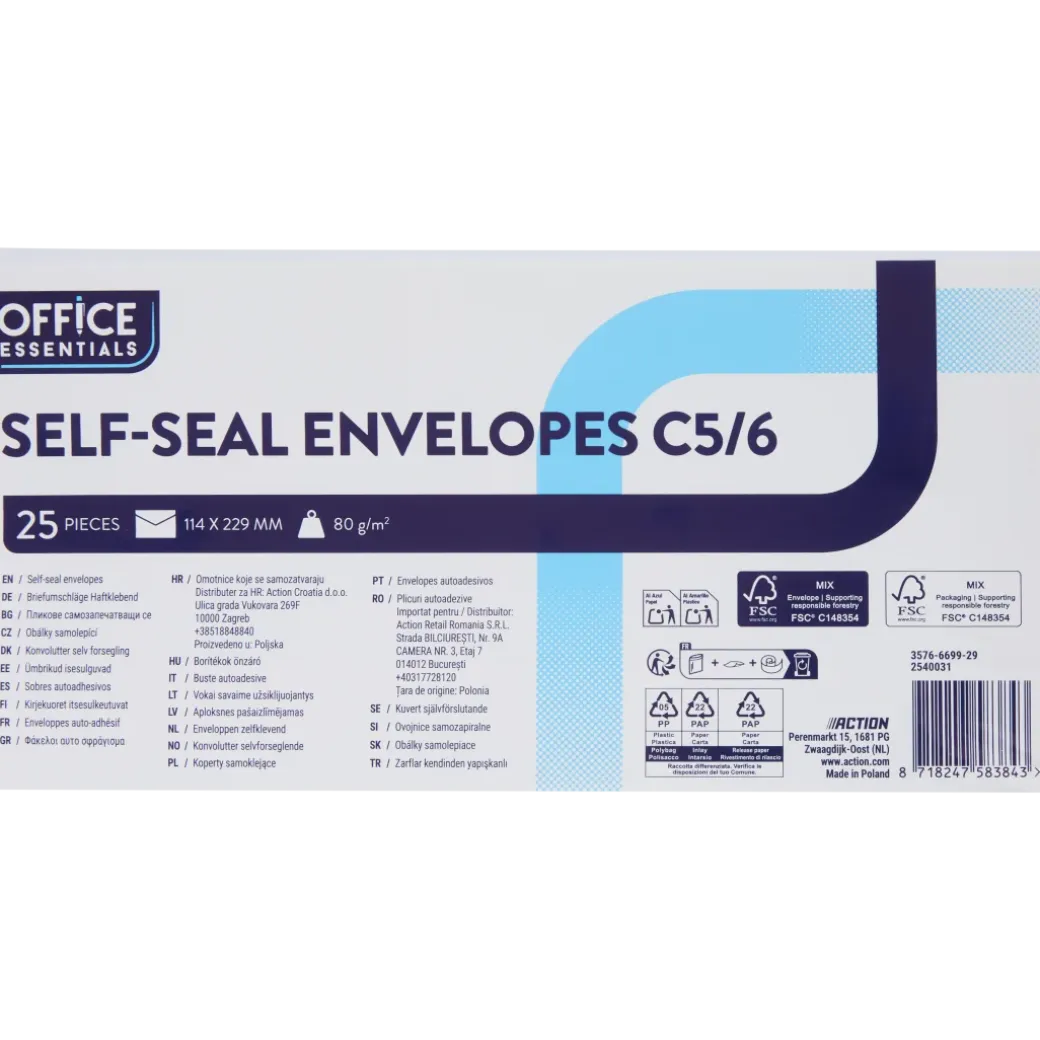 Office Essentials enveloppen C5/6 | Action NL