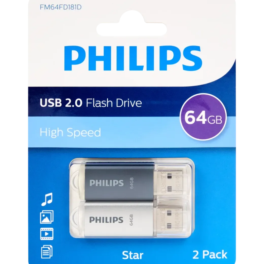 Philips USB-sticks 64 gigabytes | Action NL