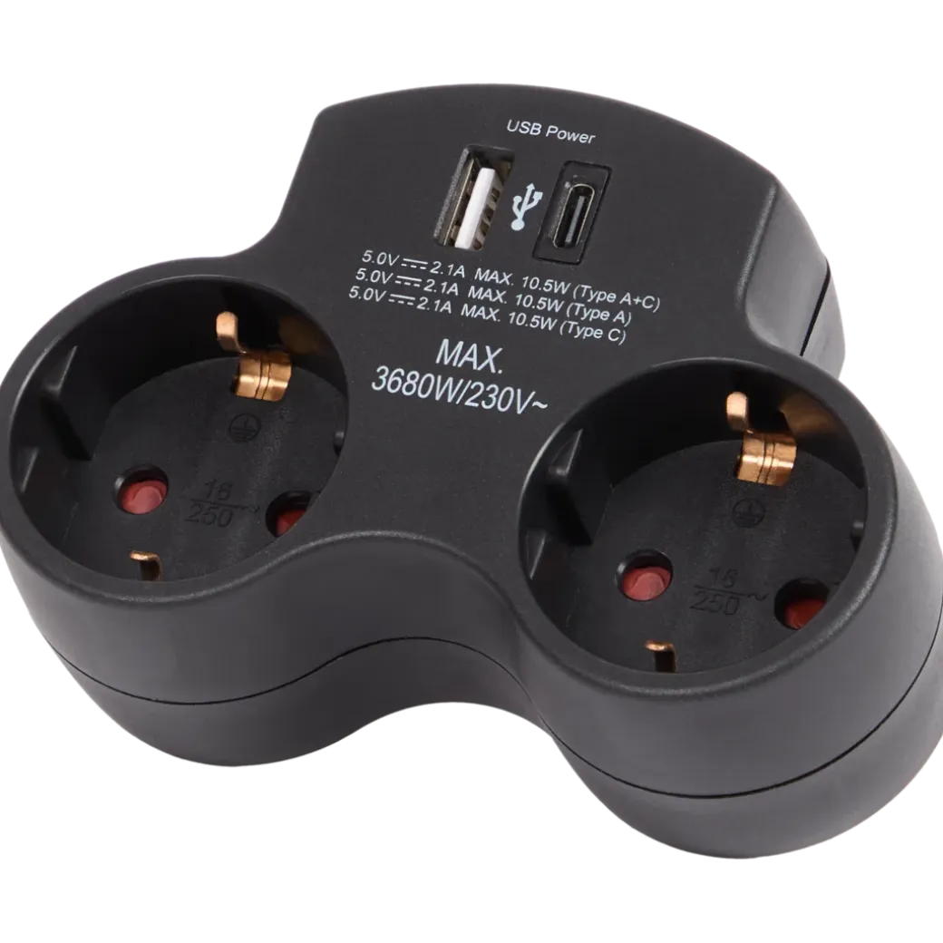 Pro-max dubbele wandstekker | Action NL