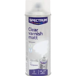 Spectrum blanke lak matte spuitverf transparant Transparant 400 ml | Action NL