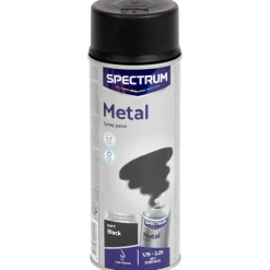 Spectrum spuitverf voor metaal mat zwart Zwart 400 ml | Action NL
