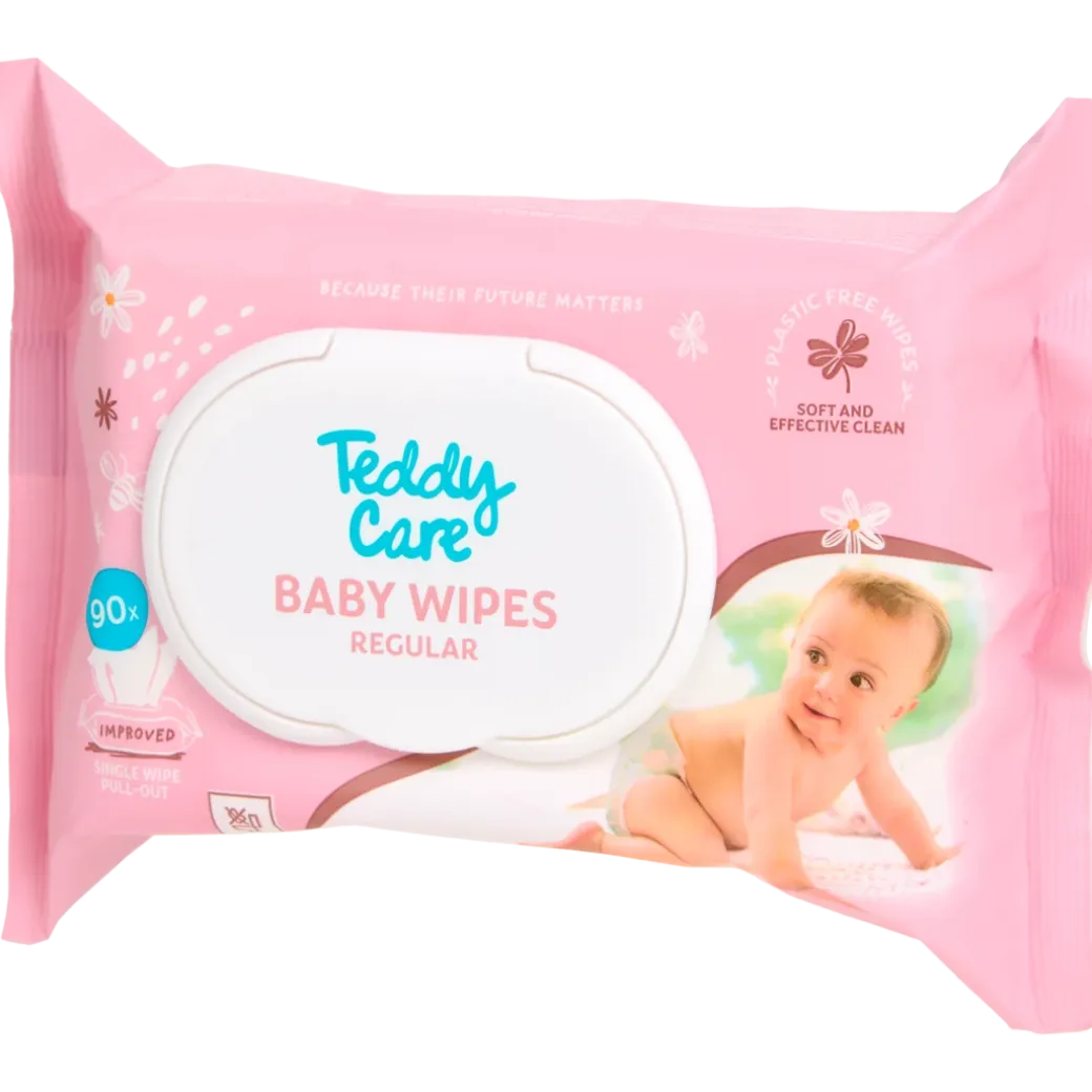 Teddy Care babydoekjes Regular 90 Stuks | Action NL